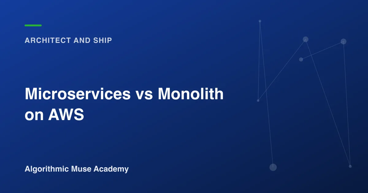 Cover image for the article Microservices vs Monolith on AWS
